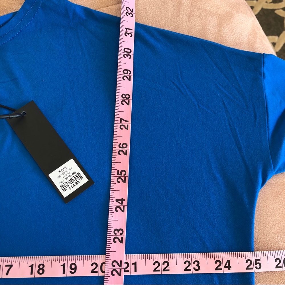 XS/S & M/L BLUE SOFT TUNIC LONG SLEEVE TEE - Picture 5 of 5